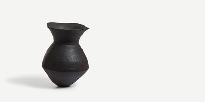 Charred Water Vessel with Mending