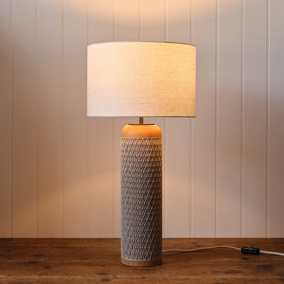 Tall Ricasso Barrel Table Lamp