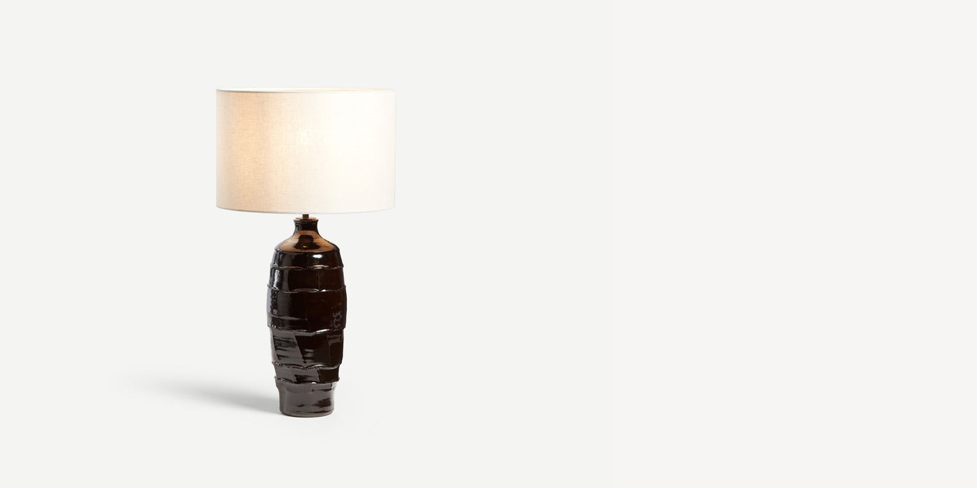 Faceted Table Lamp in Tenmoku (Tall)