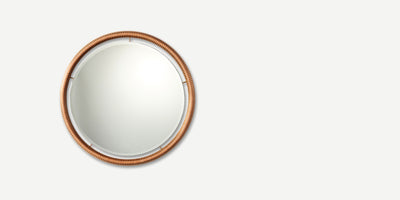 Ricasso Mirror in Tan Stripe (Small)