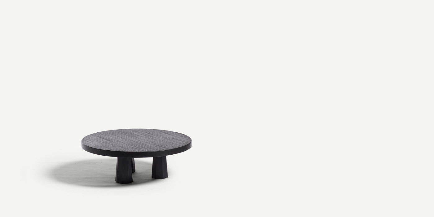Travished Coffee Table in Pitch Black
