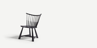 Spindle Back Occasional Chair in Pitch Black